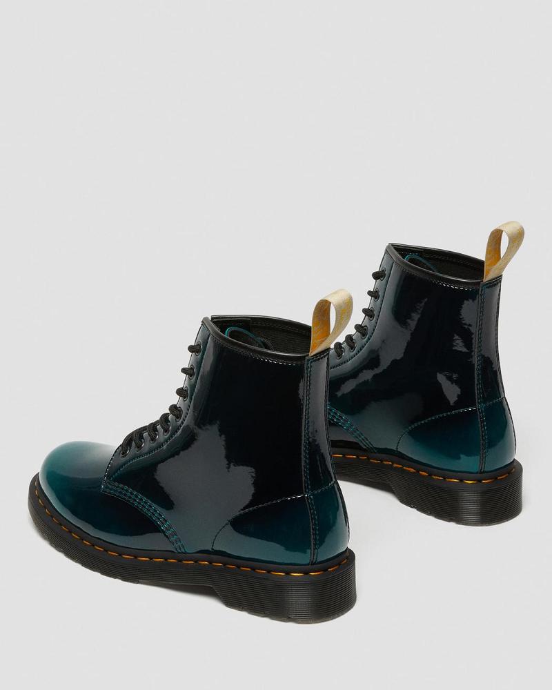 Dr Martens Vegan 1460 Gloss Snørestøvler Dame Sort | DK 222NWY